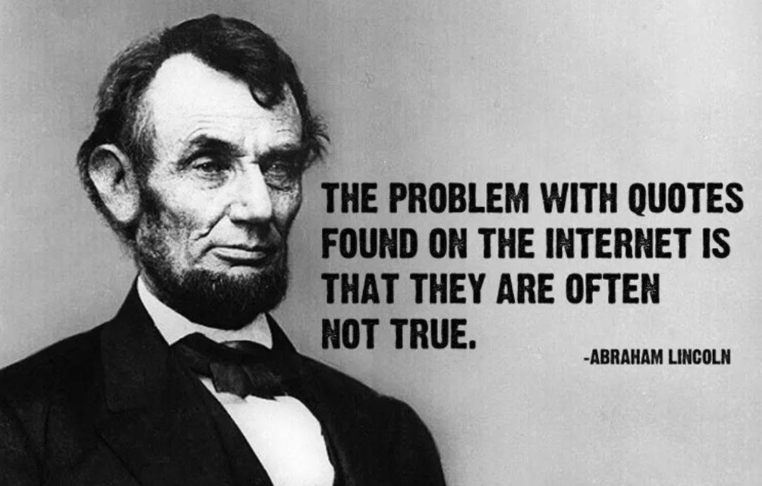 Abraham Lincoln quote from fake article