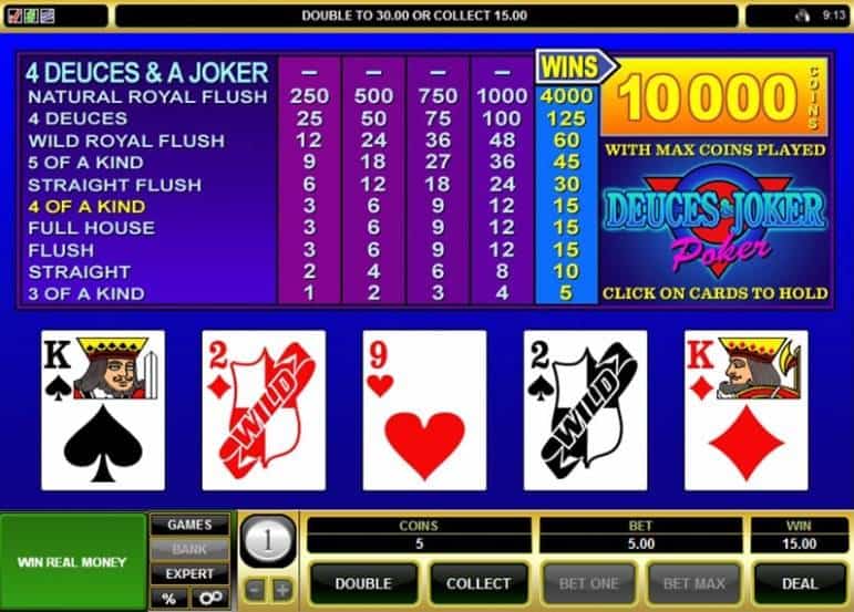 Screenshot of Deuces Joker game