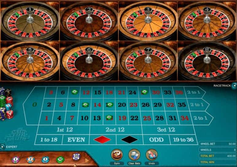 Screenshot of Multi Wheel Roulette game