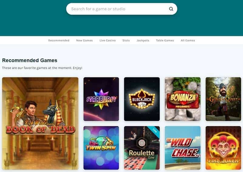Screenshot of Online Slots Games at Lucky Days Casino