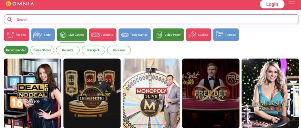 Omnia casino bonus rewards