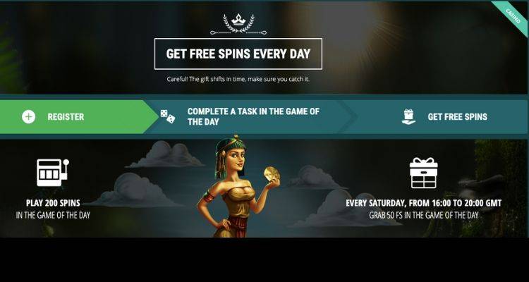 screenshot of 22Bet Free Spins promotion