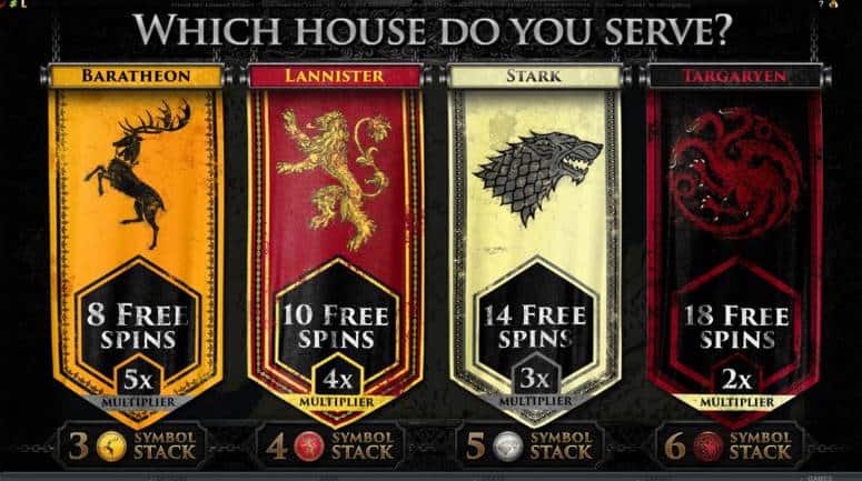 Game of Thrones online slot by NetEnt