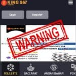 screenshot of king567 frontpage