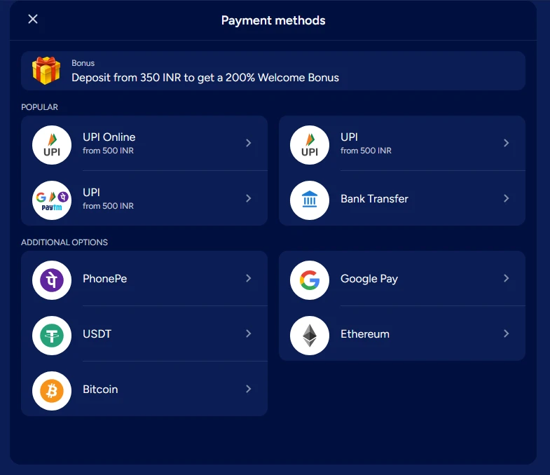spinday casino payment methods